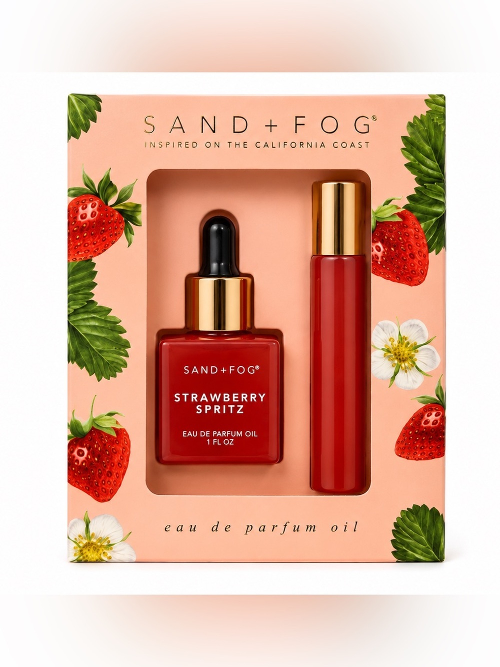 SAND + FOG Strawberry Spritz Eau de Parfum Oil Set - Pink